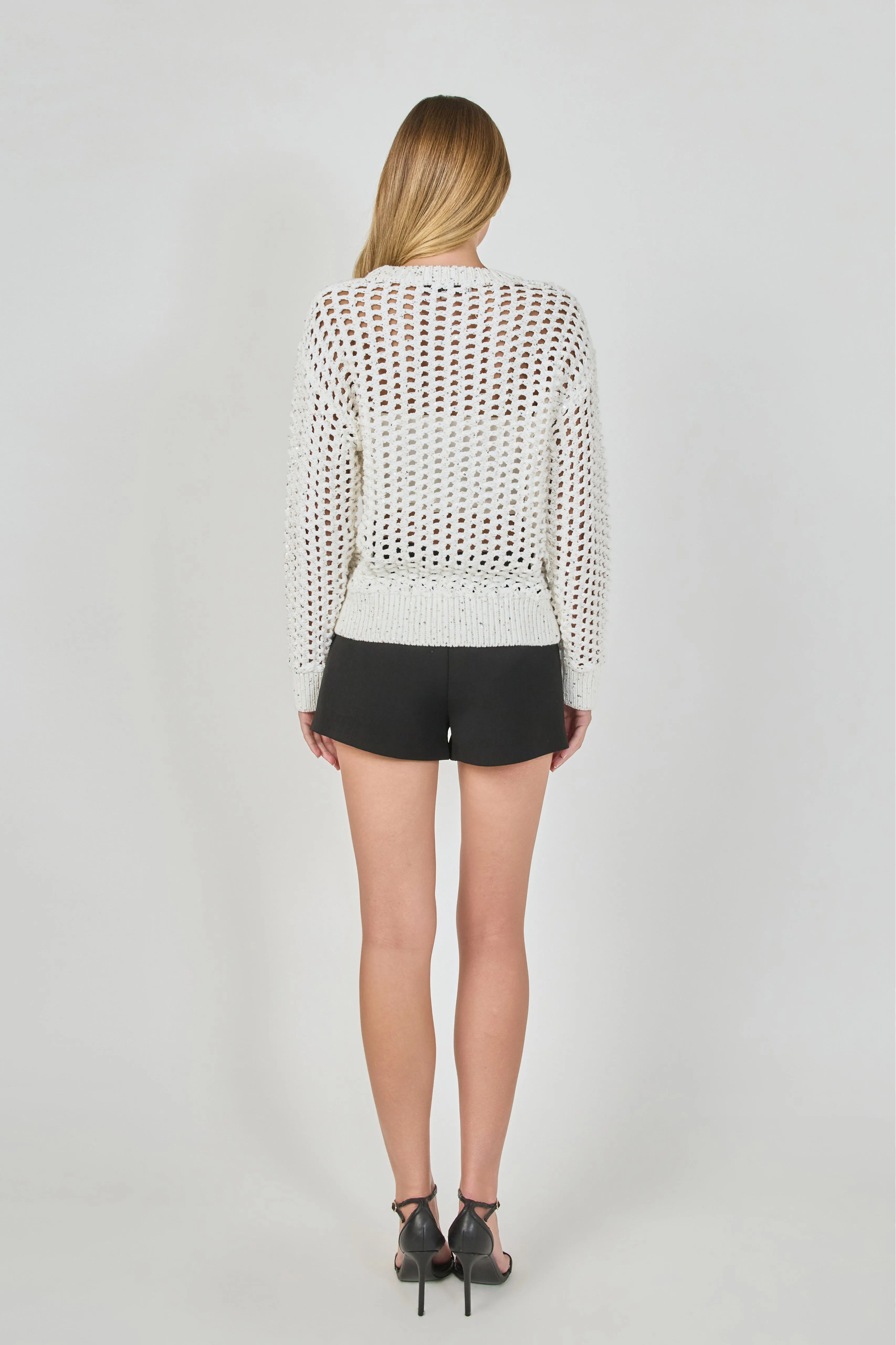 Sequined Mesh Knit Sweater sold by Endless Rose product image thumbnail 4