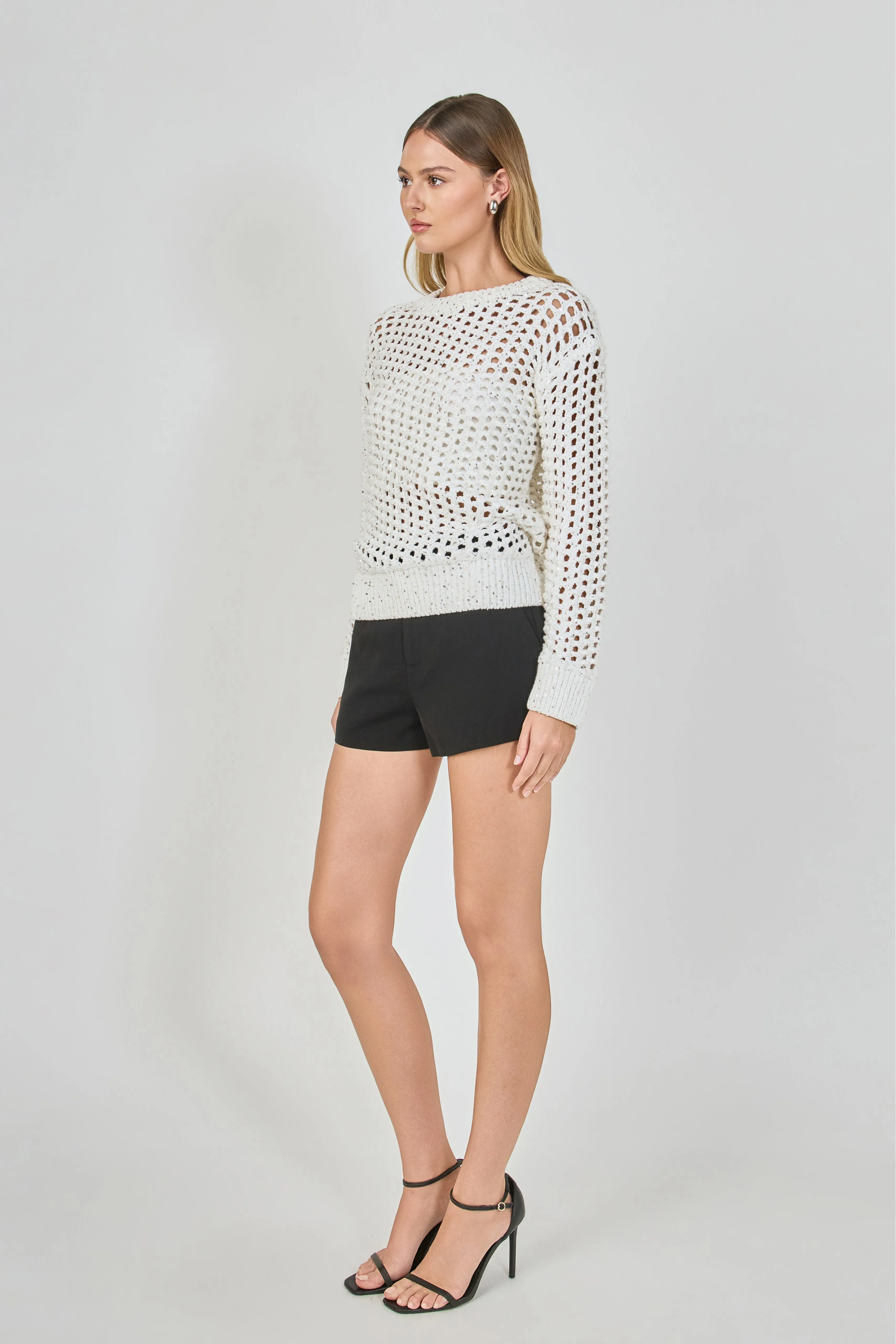 Sequined Mesh Knit Sweater sold by Endless Rose product image thumbnail 3