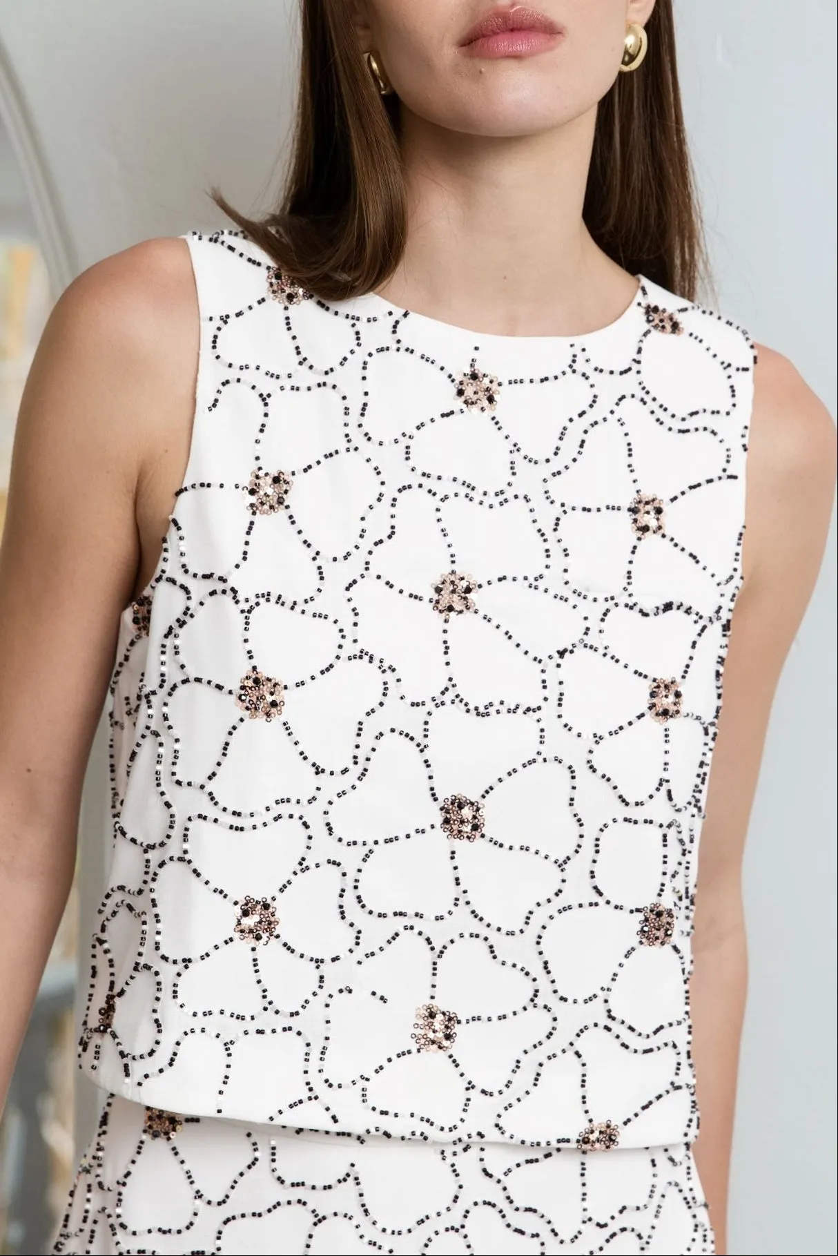 Floral Beaded Sleeveless Top sold by Endless Rose product image thumbnail 2