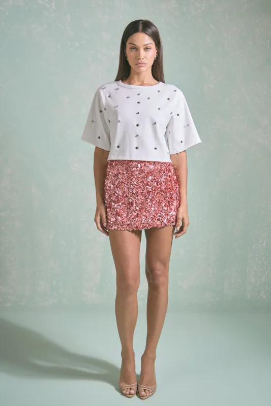 Rhinestone T-Shirt made by Endless Rose