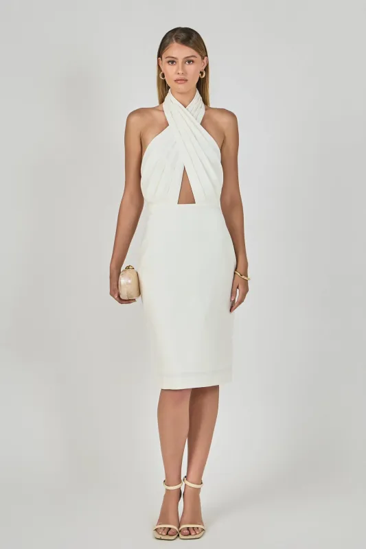 Draped Halter Midi Dress made by Endless Rose