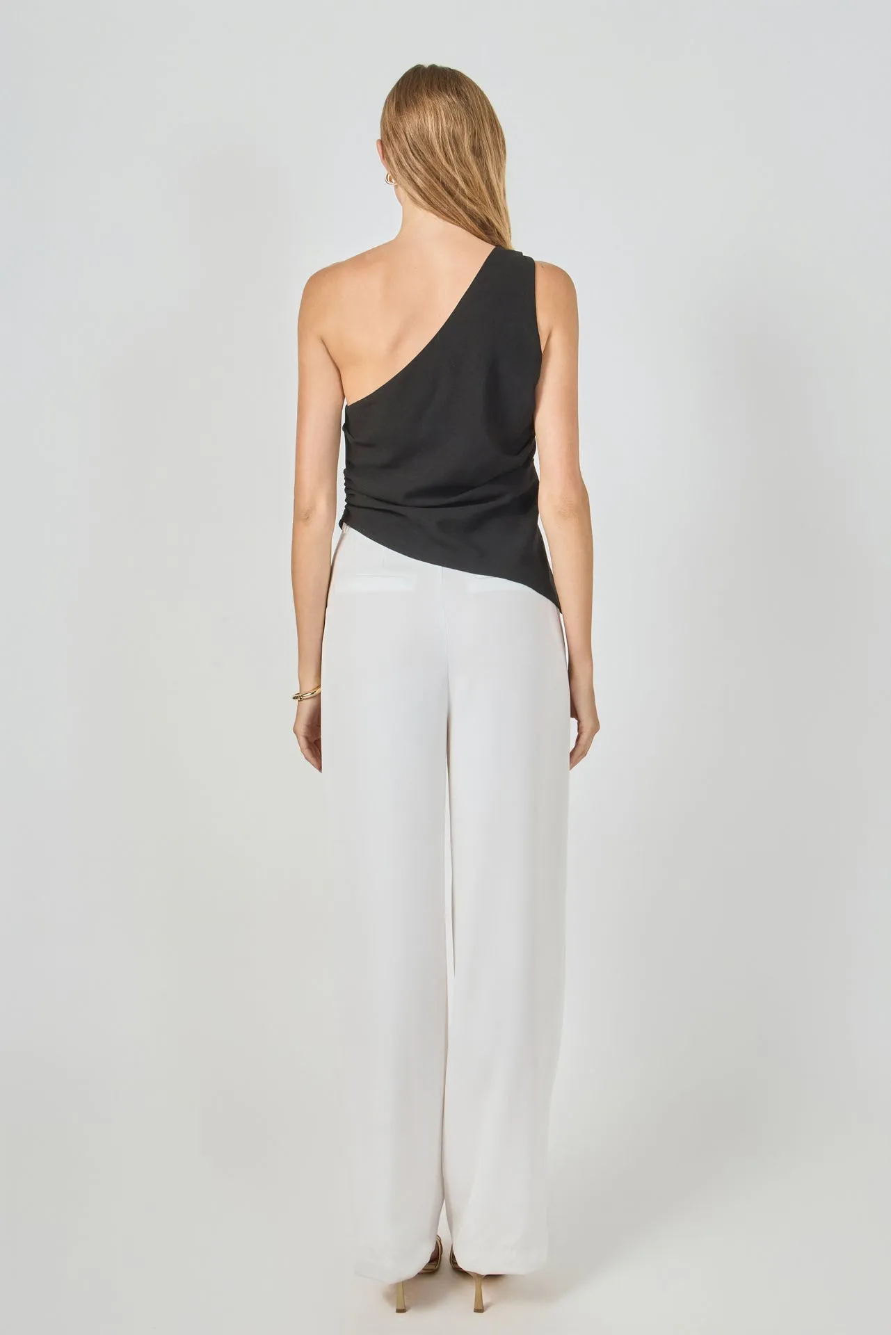 One Shoulder Ruched Top with Gold Trim sold by Endless Rose product image thumbnail 4