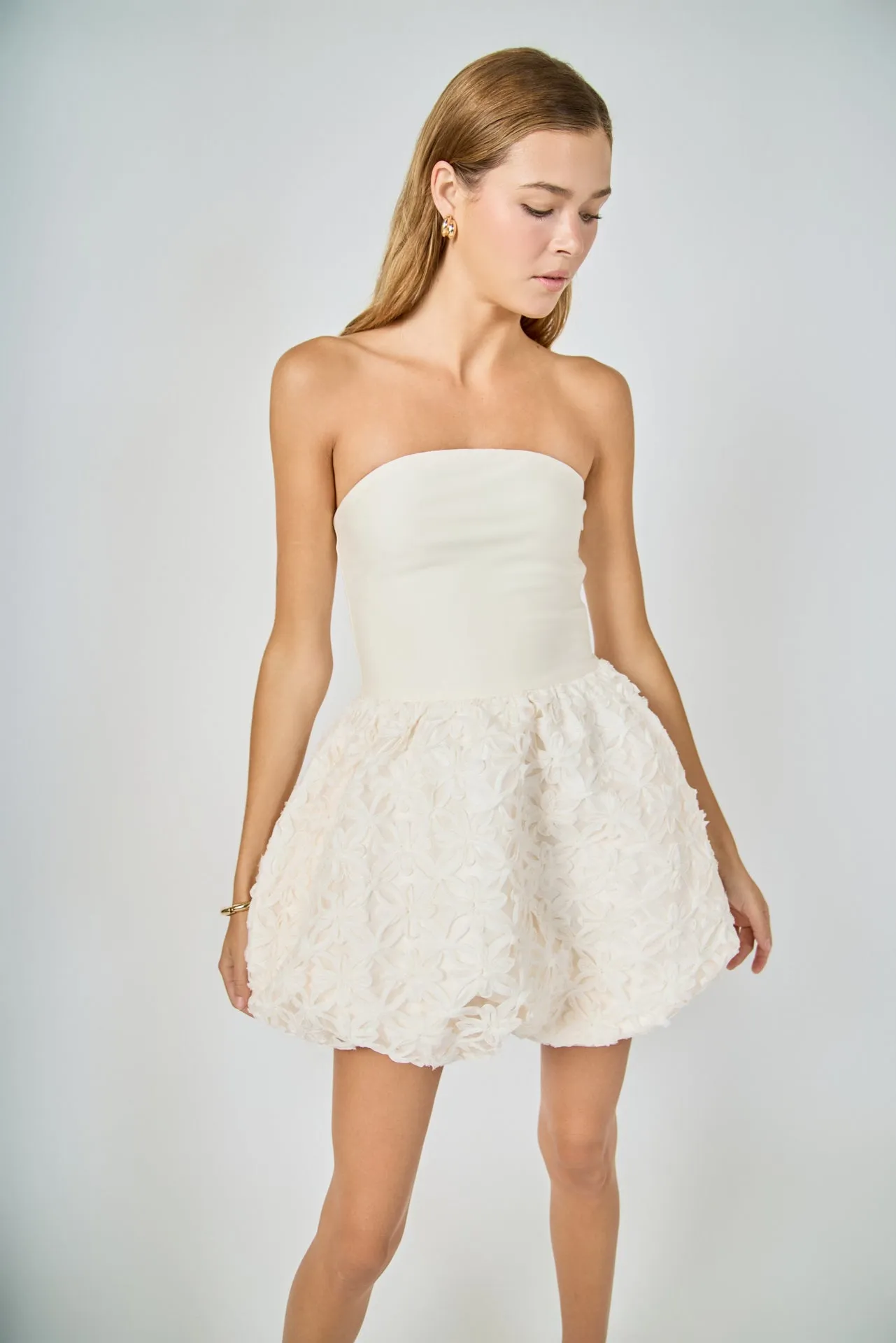 Floral Applique Strapless Mini Dress sold by Endless Rose product image thumbnail 5
