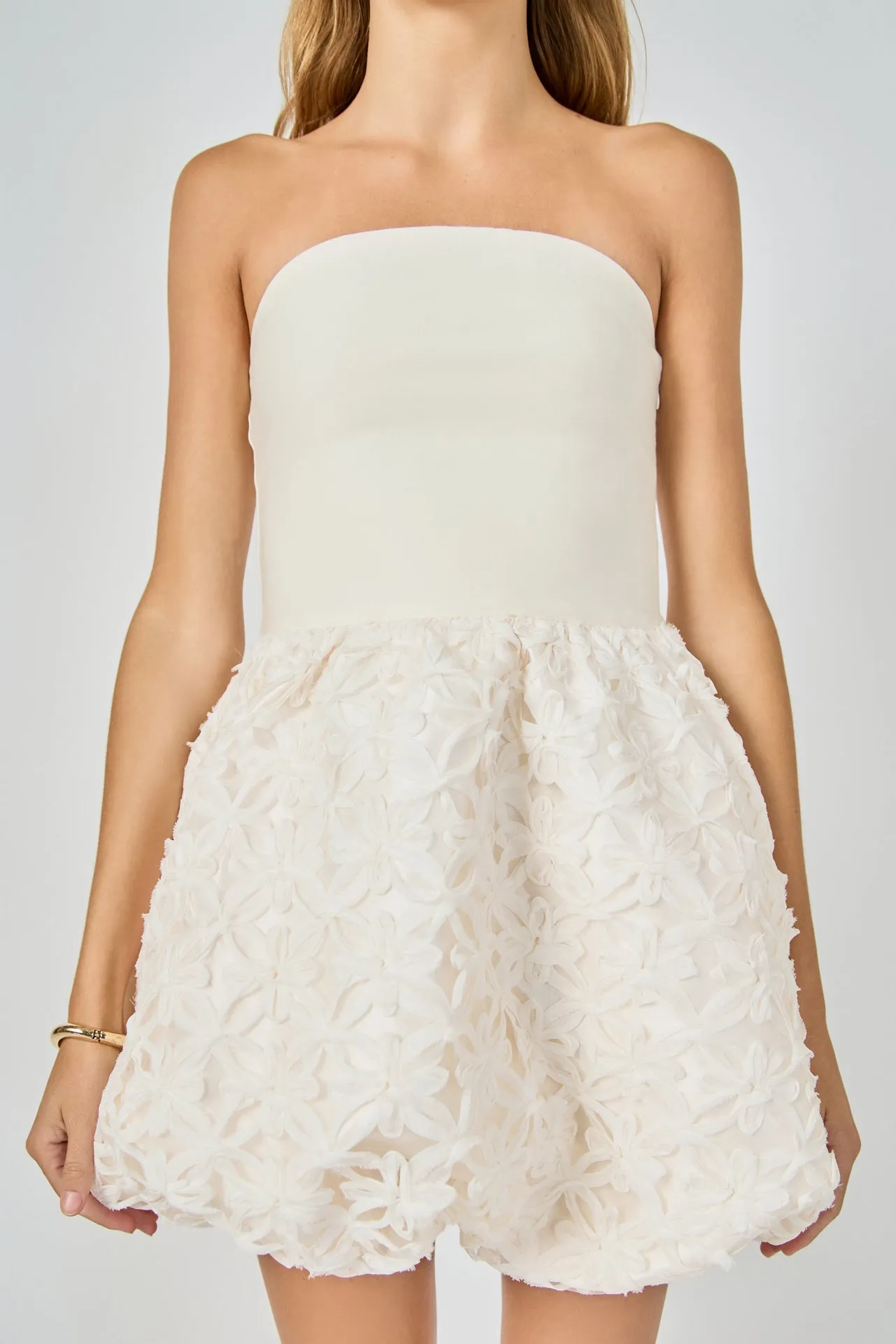 Floral Applique Strapless Mini Dress sold by Endless Rose product image thumbnail 2