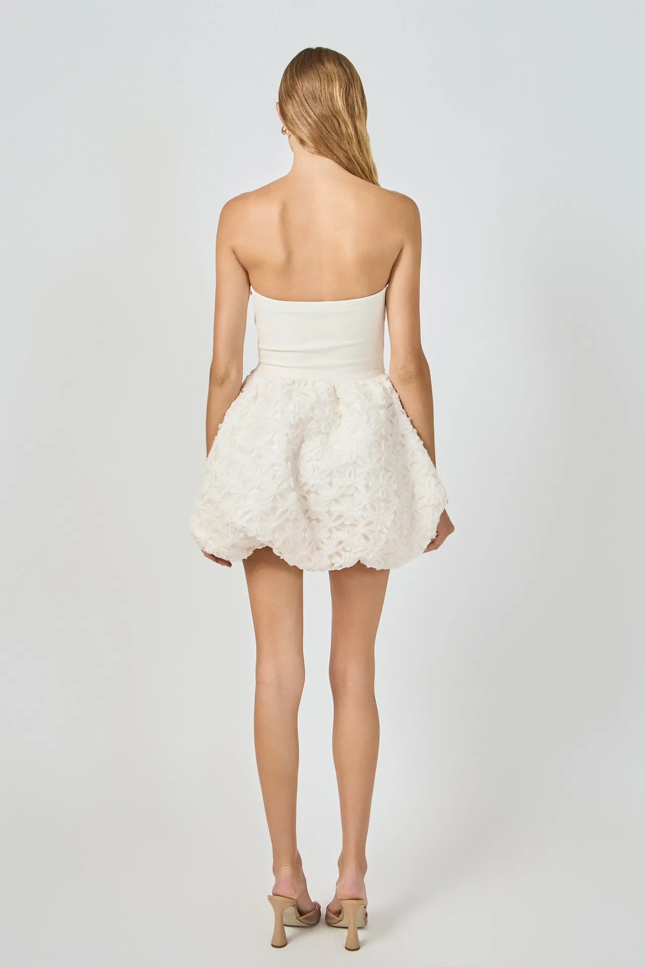 Floral Applique Strapless Mini Dress sold by Endless Rose product image thumbnail 4