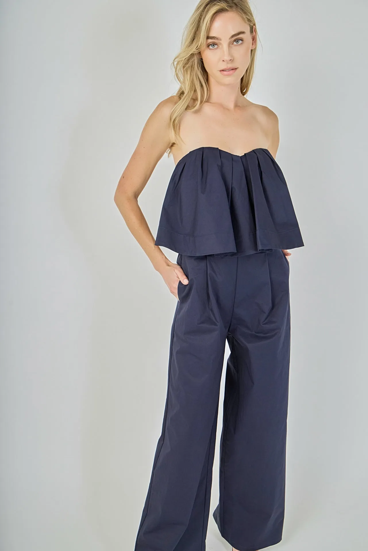 Strapless Pintuck Detail Jumpsuit sold by Endless Rose product image thumbnail 5