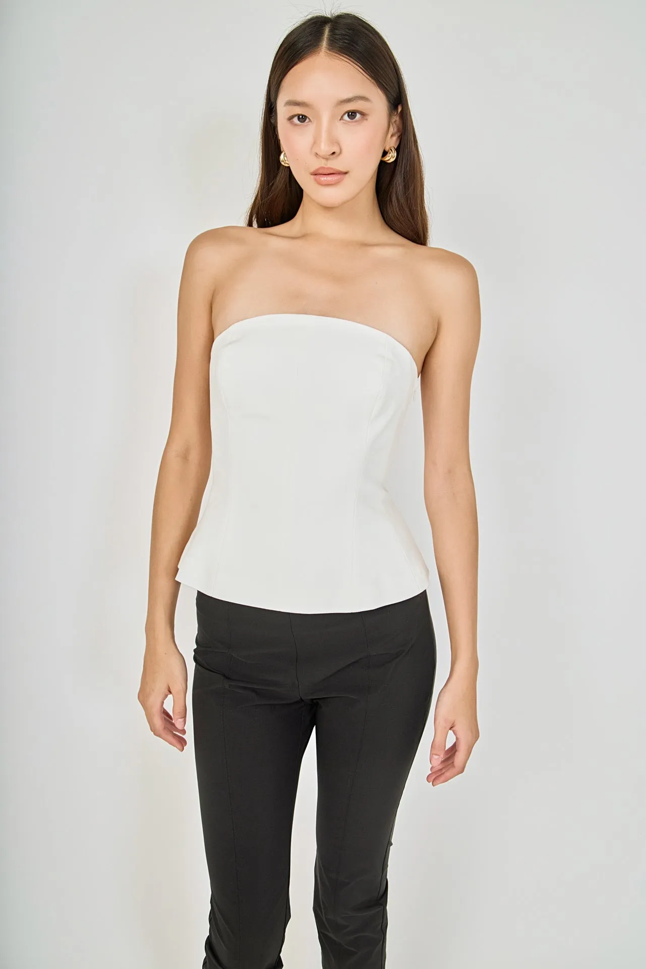 Strapless Paneled Peplum Top sold by Endless Rose product image thumbnail 5