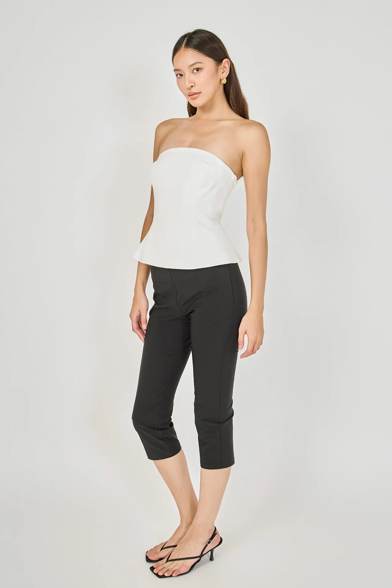 Strapless Paneled Peplum Top sold by Endless Rose product image thumbnail 3