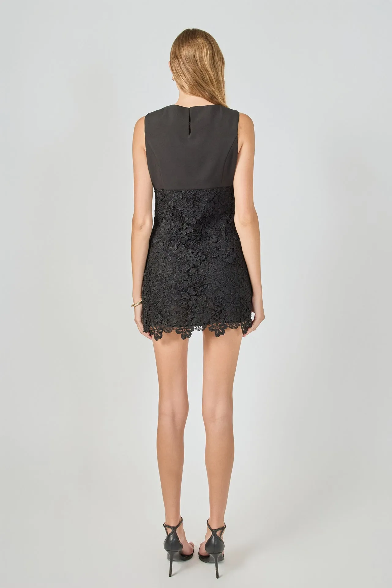 Lace Combo Mini Dress sold by Endless Rose product image thumbnail 4