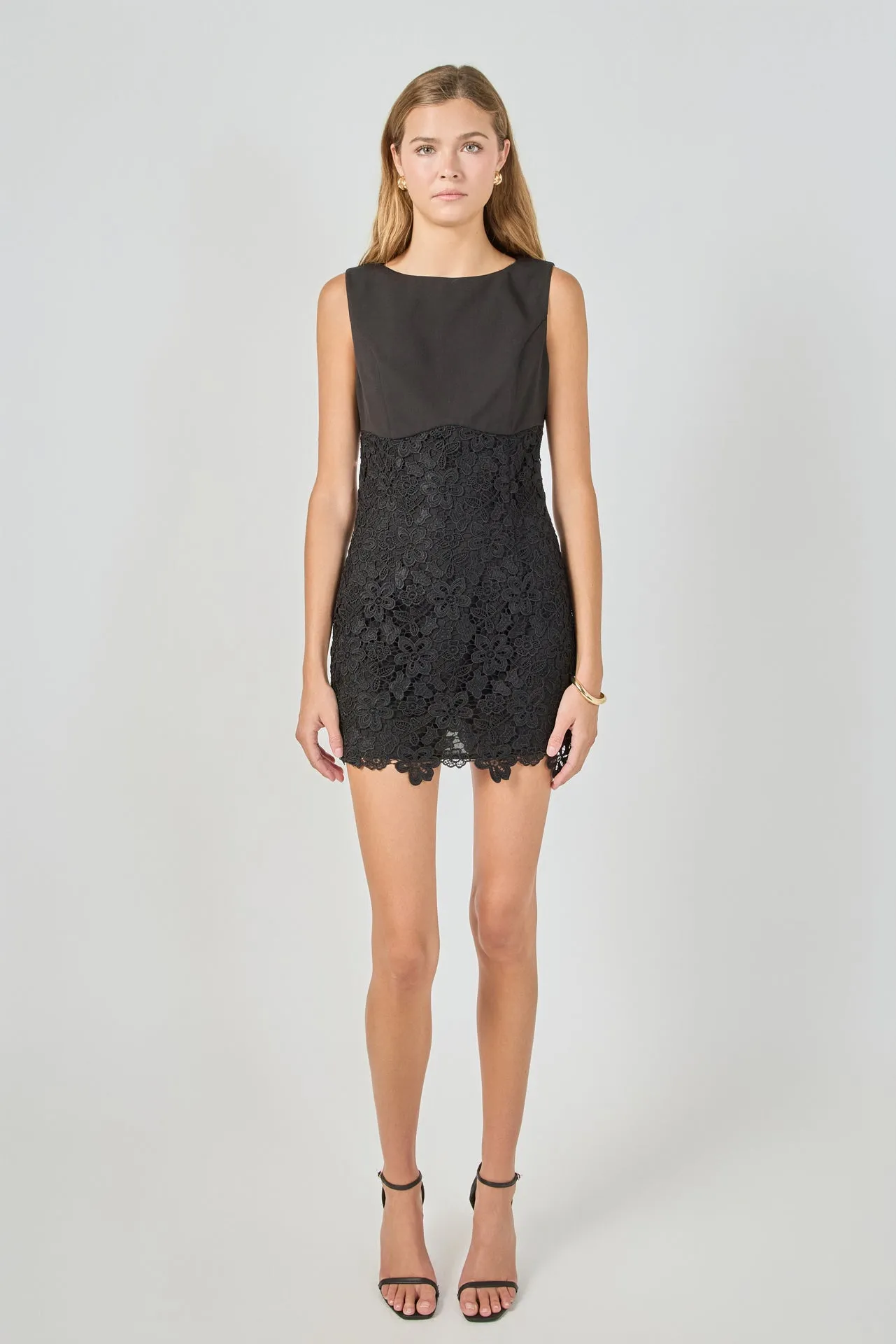 Lace Combo Mini Dress sold by Endless Rose