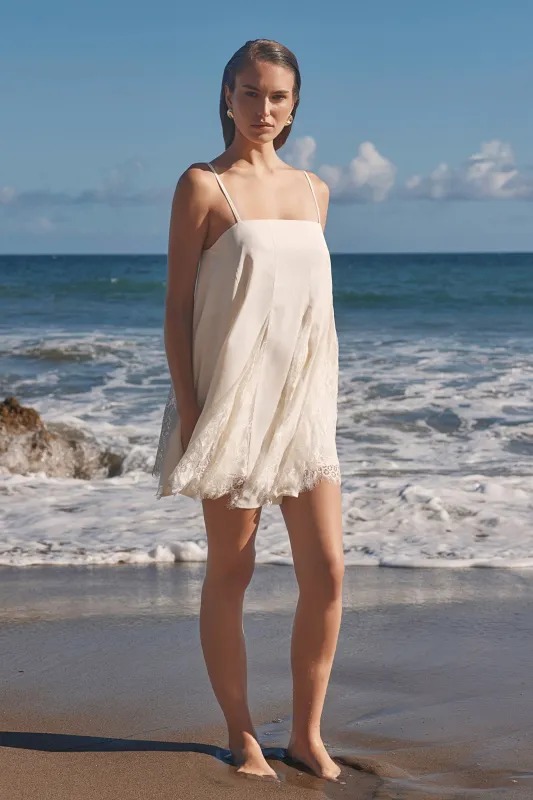 Sleeveless Lace Godet Mini Dress made by Endless Rose