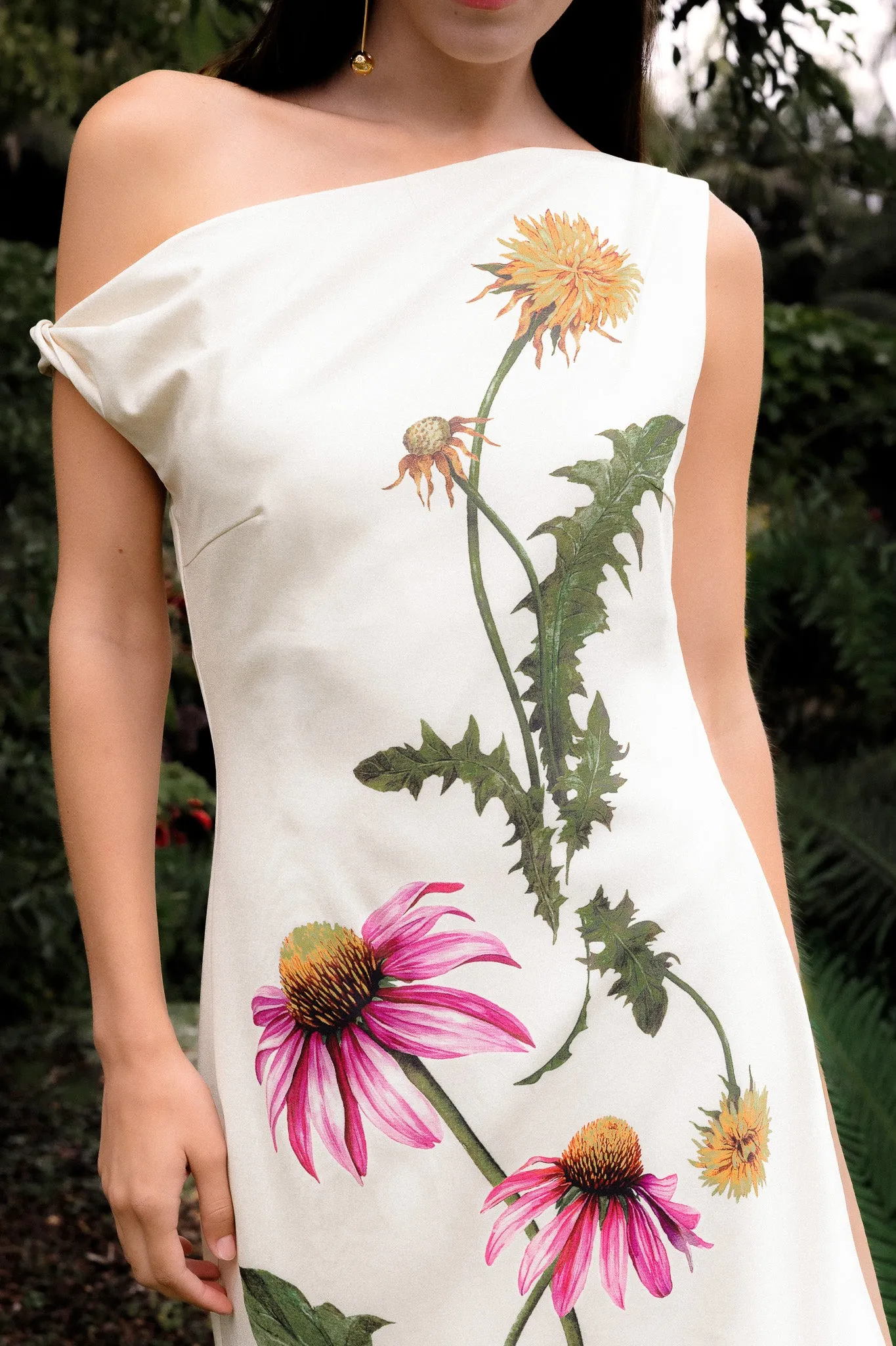 One Shoulder Flower Detail Maxi Dress sold by Endless Rose product image thumbnail 2