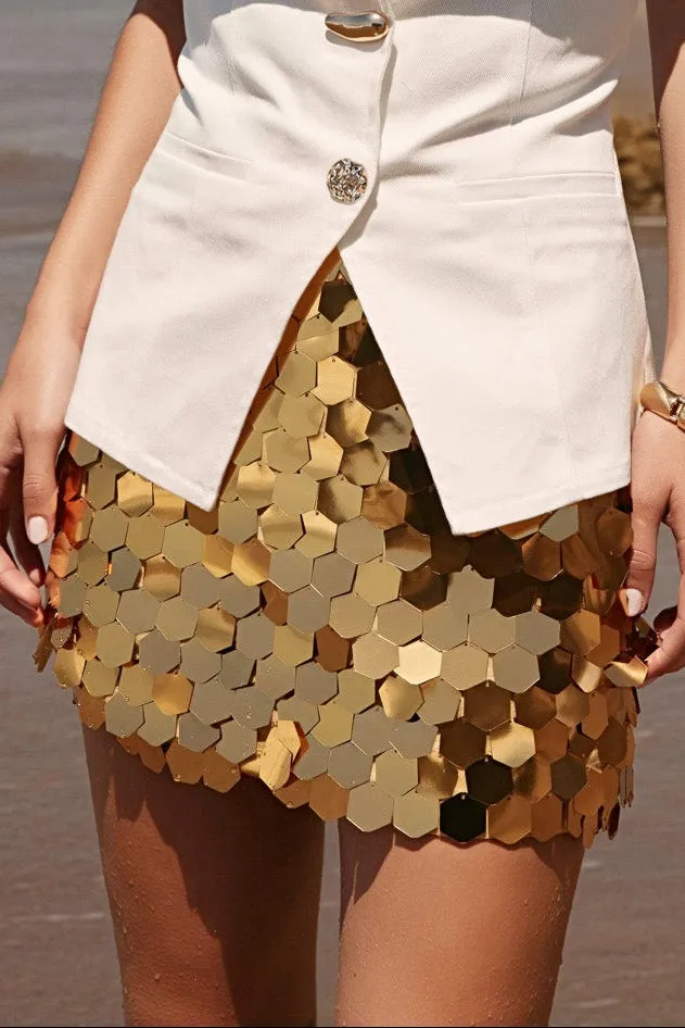 Hexagonal Sequins Mini Skirt sold by Endless Rose product image thumbnail 2