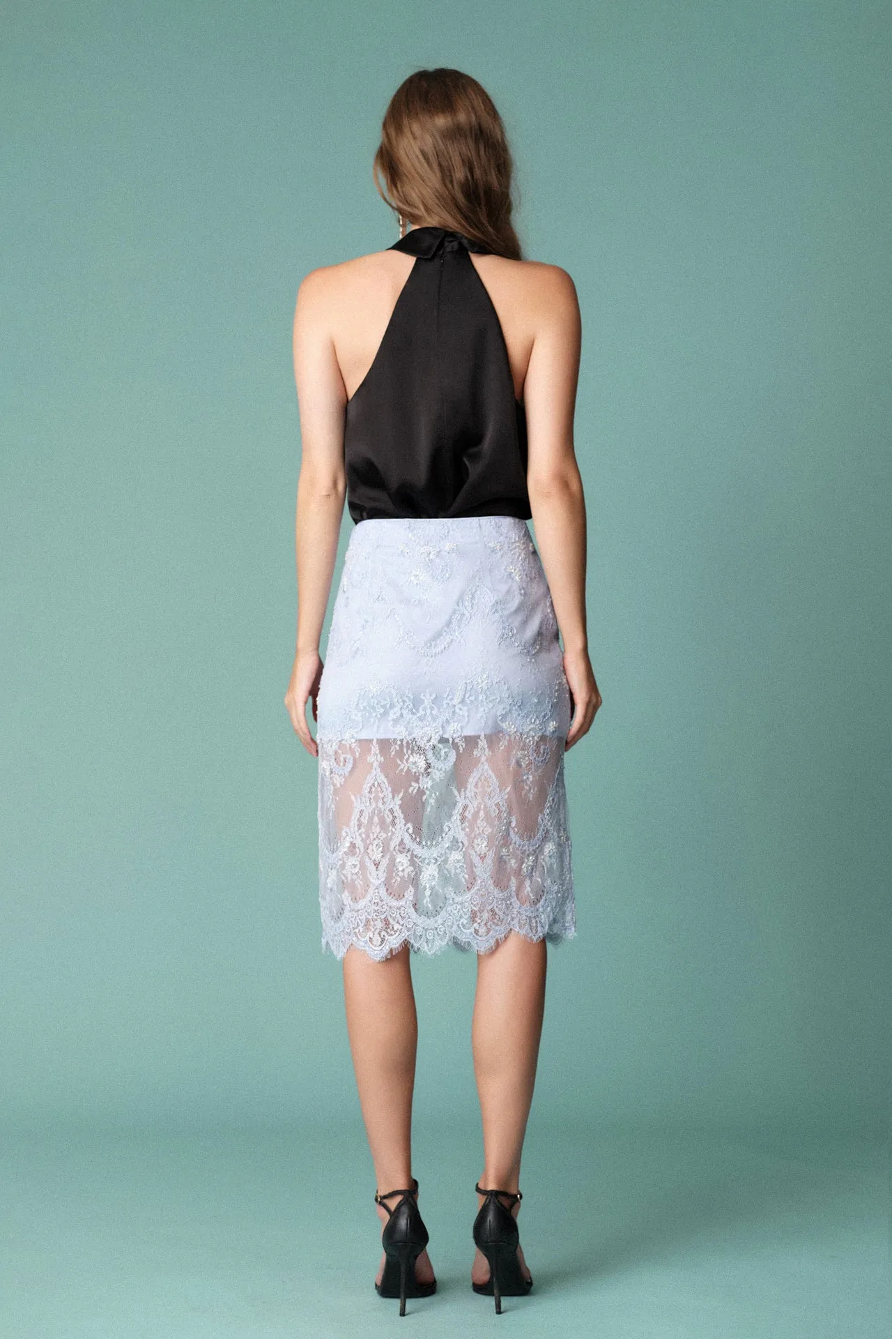 Sequin Lace Midi Skirt sold by Endless Rose product image thumbnail 4