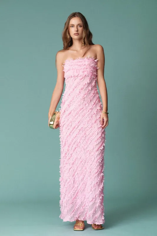 Strapless Ruffled Maxi Dress made by Endless Rose