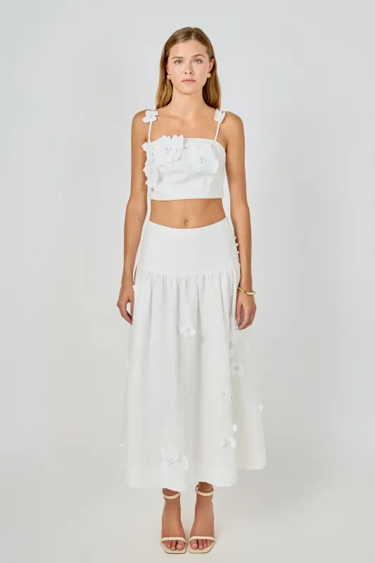 3D Floral Detail Sleeveless Top made by Endless Rose