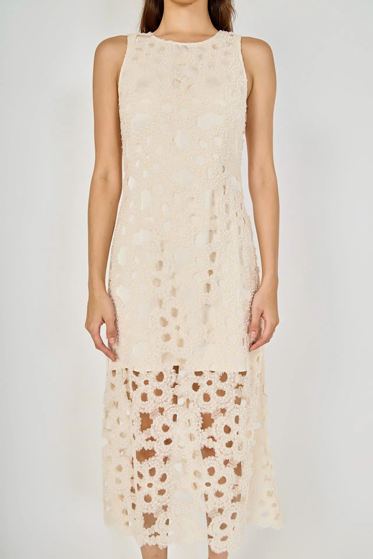 Pearl Floral Lace Midi Dress sold by Endless Rose product image thumbnail 2