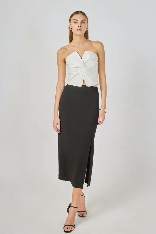 Twist Knot Cropped Tube Top made by Endless Rose