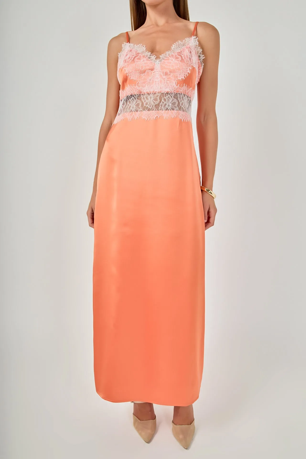 Satin Lace Slip Maxi Dress sold by Endless Rose product image thumbnail 2