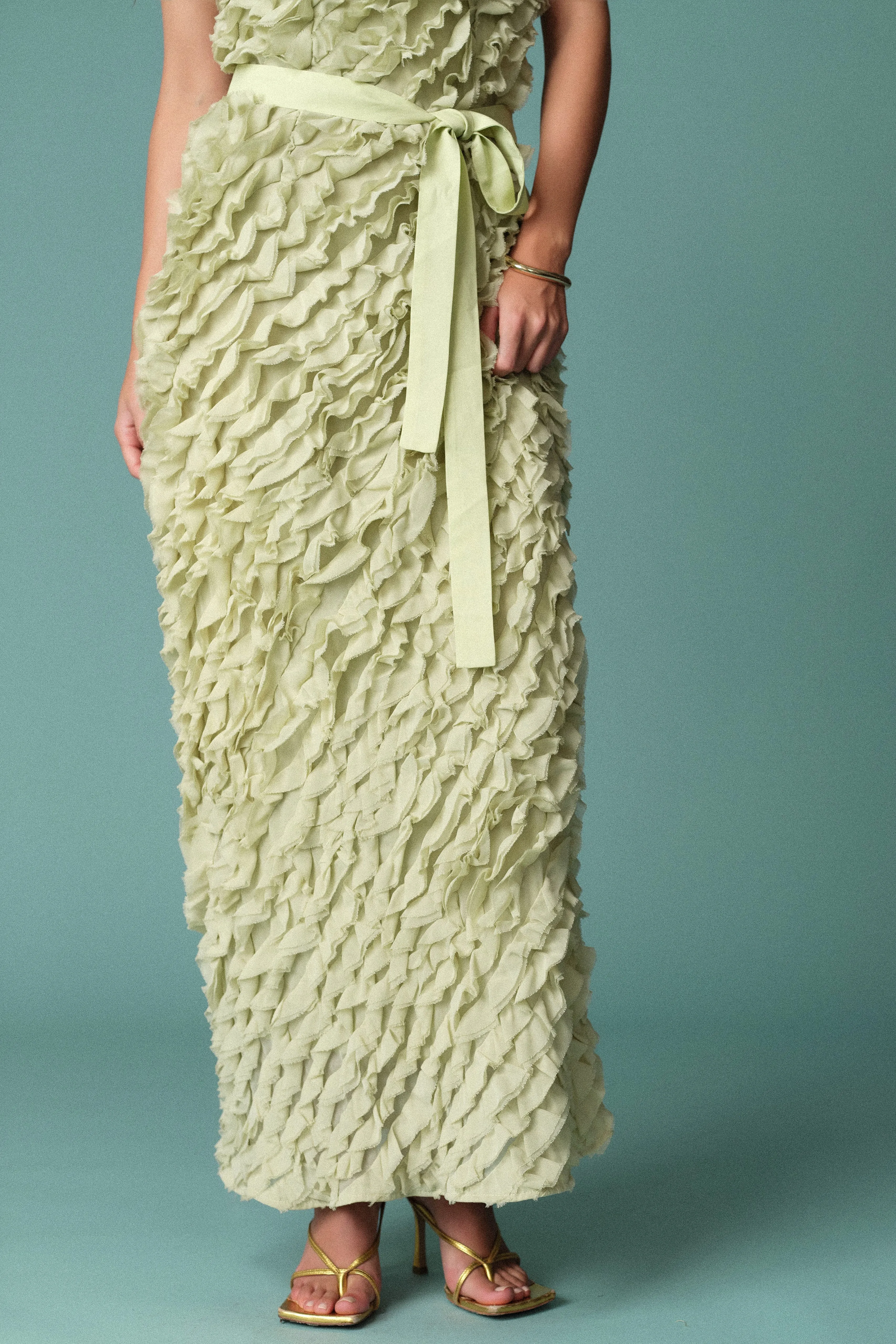 Ruffle Textured Strapless Maxi Dress sold by Endless Rose product image thumbnail 2