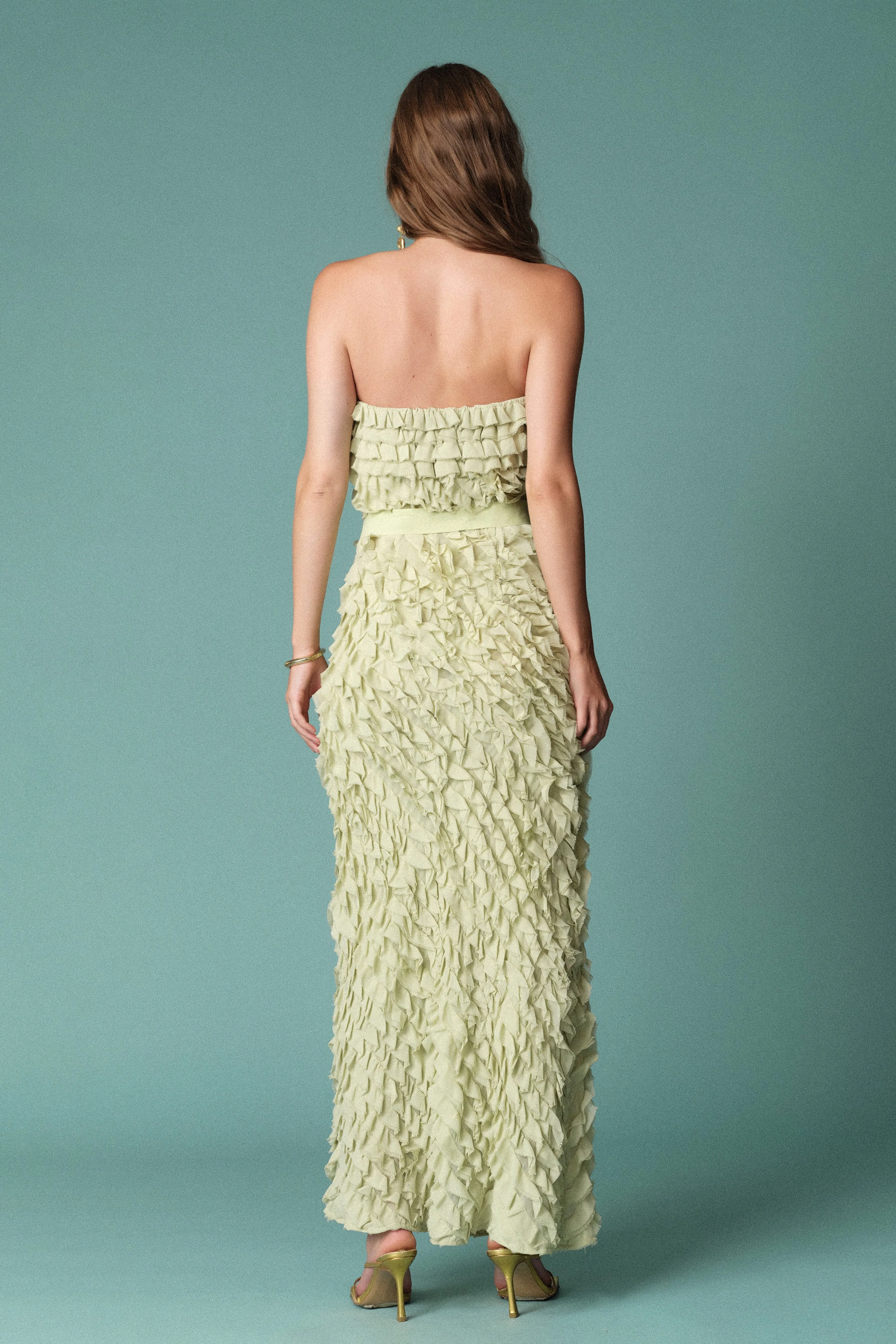 Ruffle Textured Strapless Maxi Dress sold by Endless Rose product image thumbnail 4