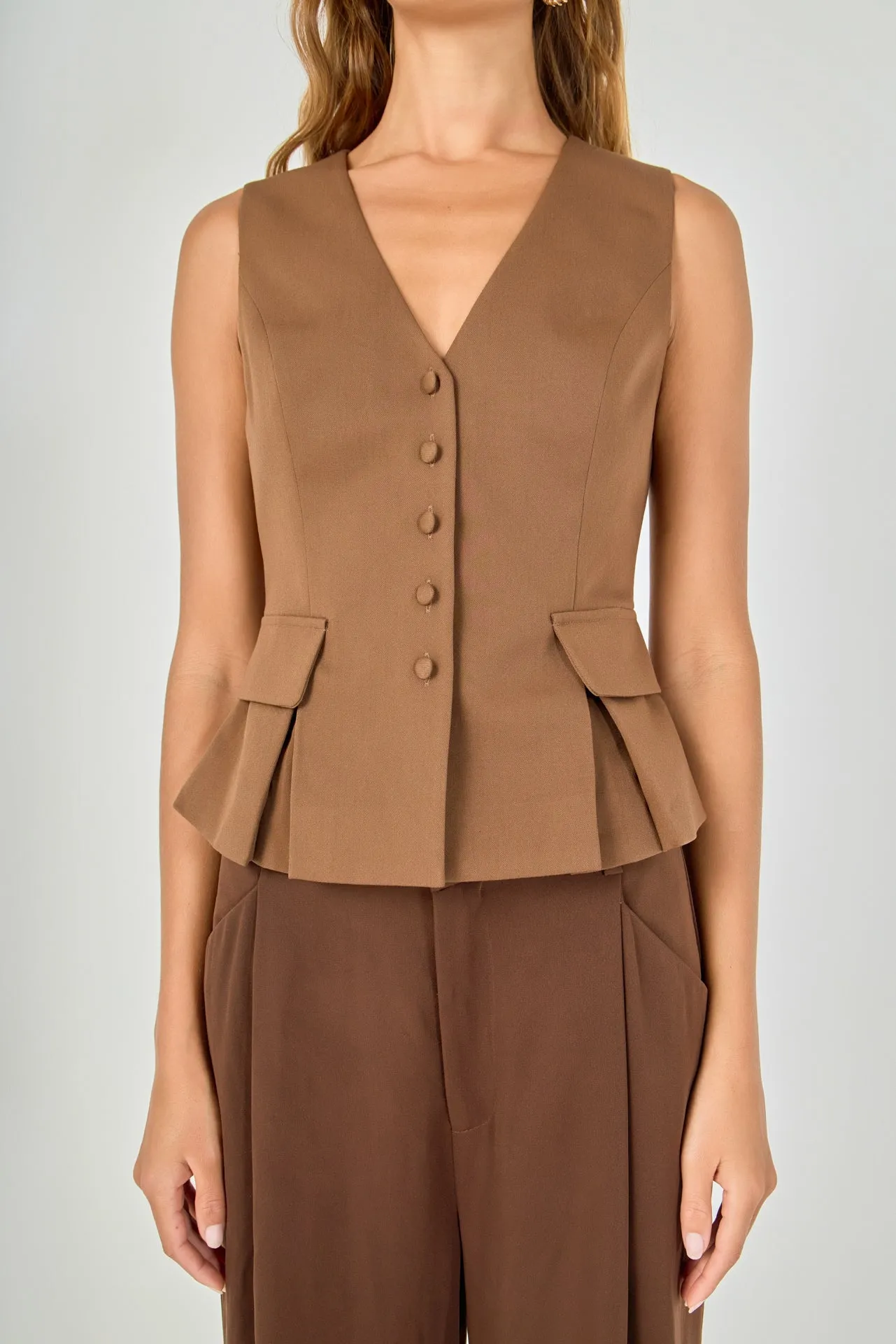 Button Detail Peplum Top sold by Endless Rose product image thumbnail 2