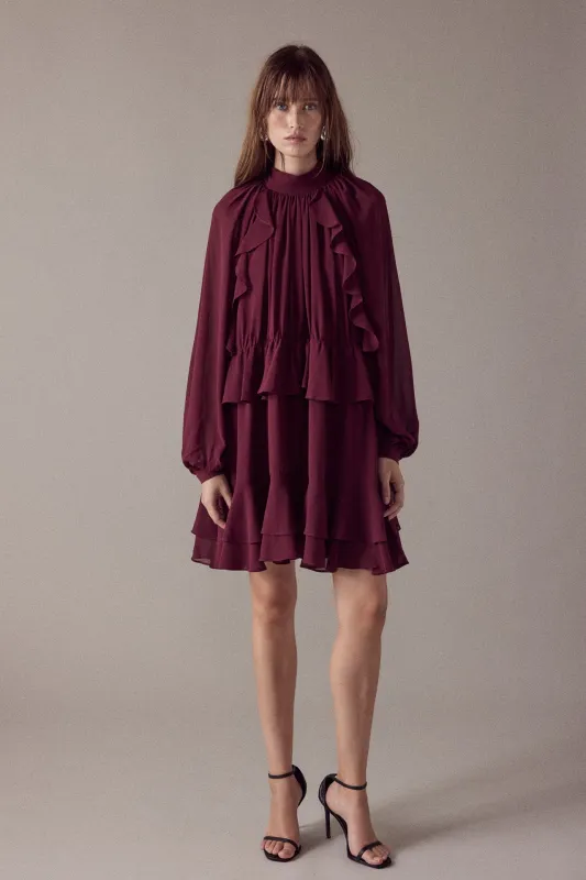 Ruffled Chiffon Dress made by Endless Rose