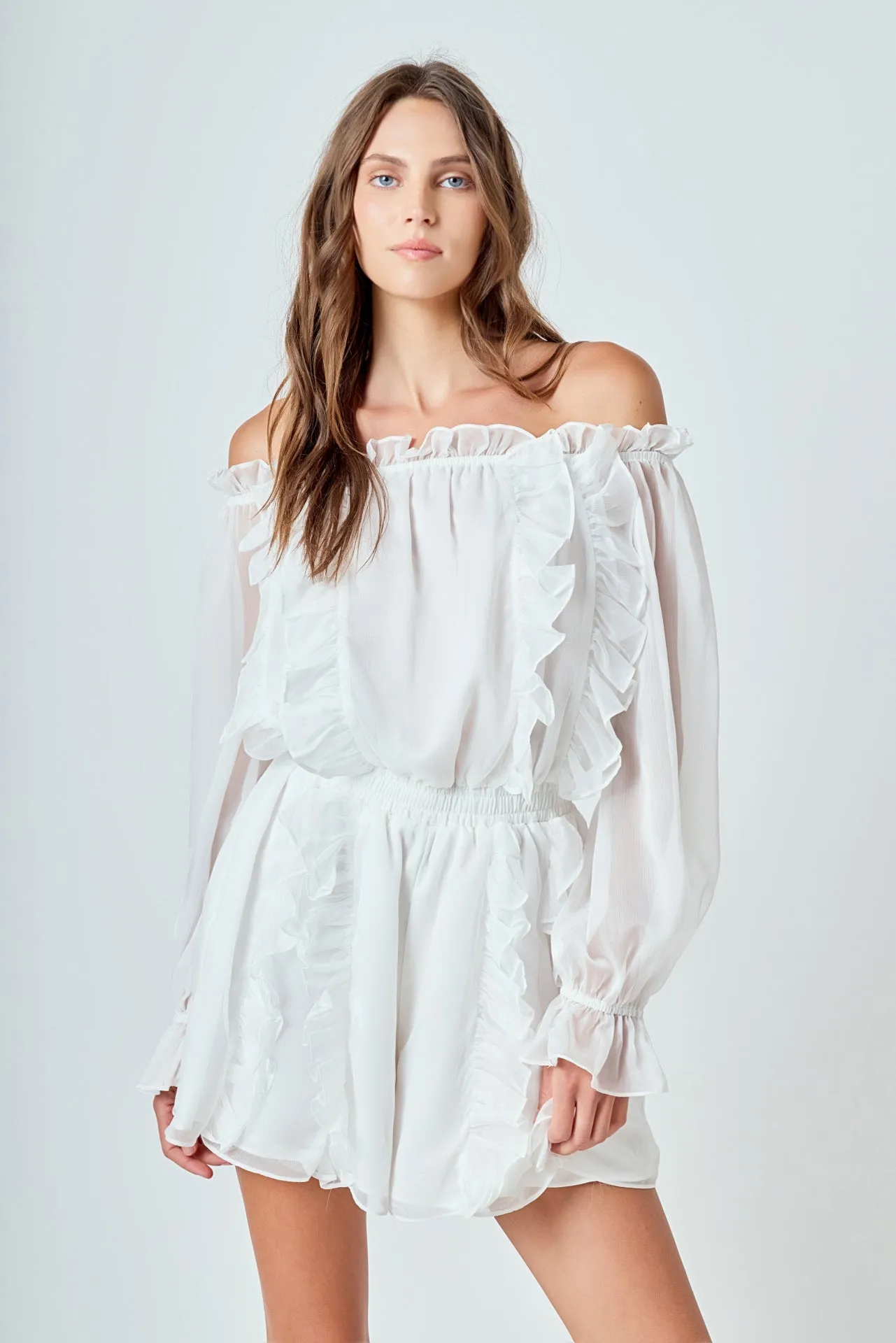 Off the Shoulder Ruffled Romper sold by Endless Rose product image thumbnail 5