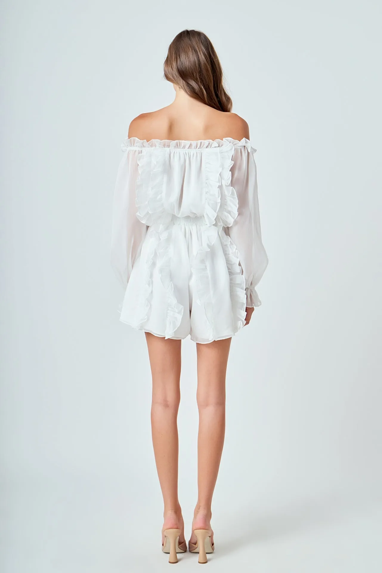 Off the Shoulder Ruffled Romper sold by Endless Rose product image thumbnail 4