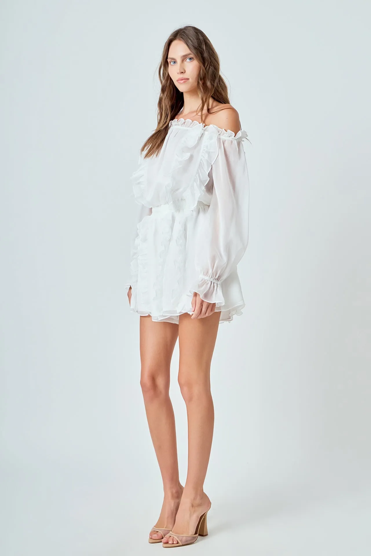 Off the Shoulder Ruffled Romper sold by Endless Rose product image thumbnail 3