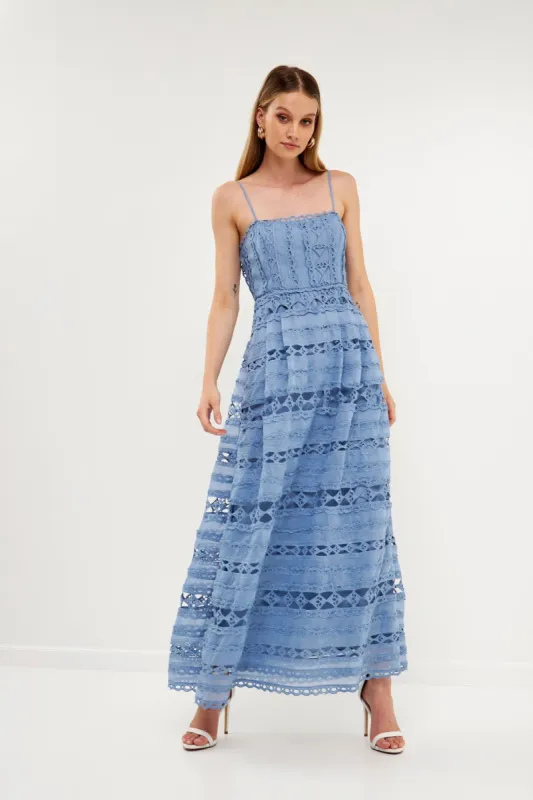 Combination Lace Maxi Dress sold by Endless Rose