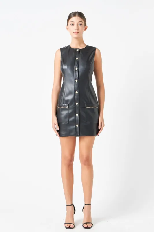 PU Chain Dress sold by Endless Rose