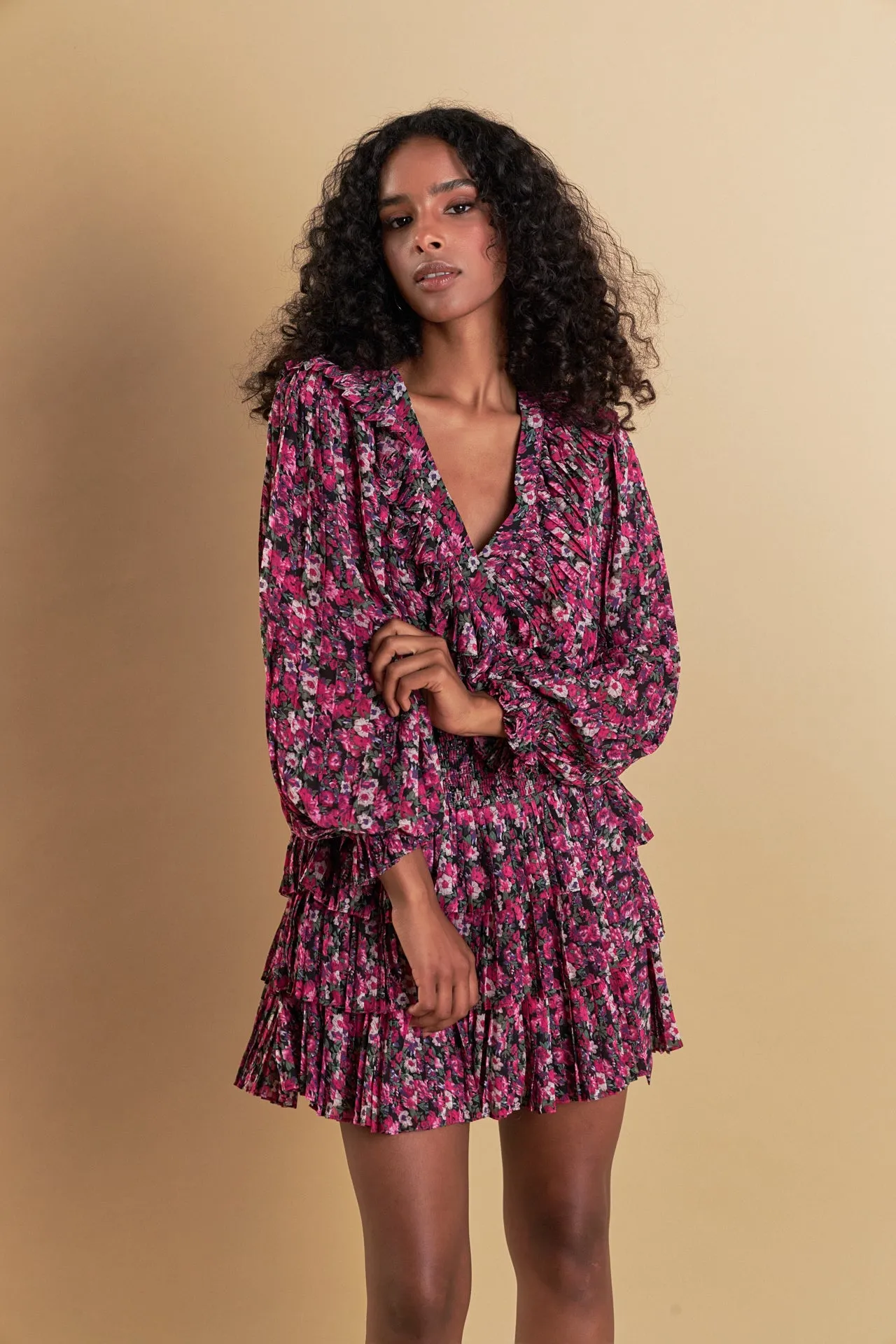 Chiffon Floral Printed Mini Skirt sold by Endless Rose product image thumbnail 5