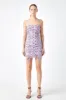 Floral Mesh Ruched Mini Dress sold by Endless Rose