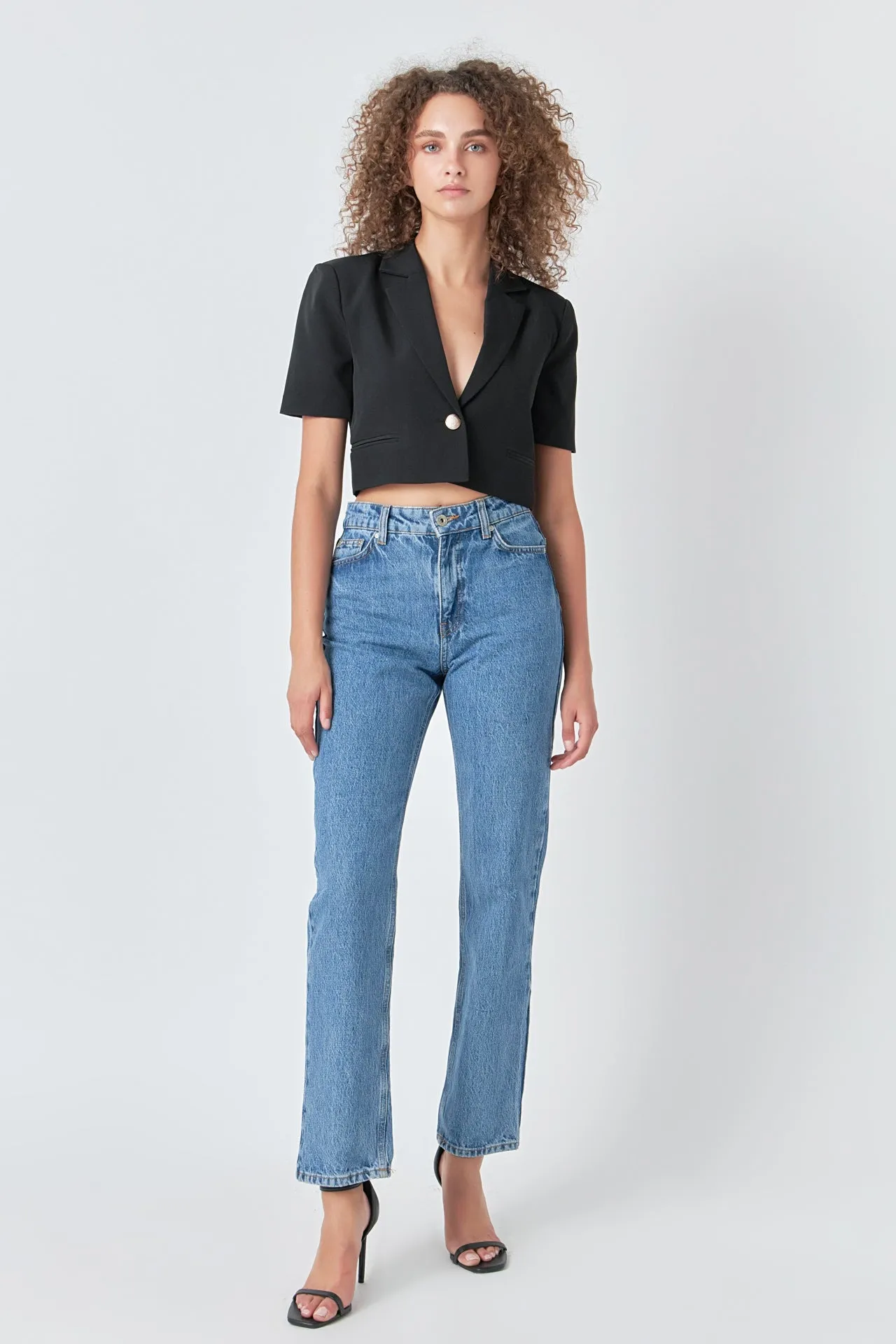 Cropped Short Sleeve Blazer - Final Sale sold by Endless Rose