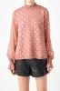 Polka Dot Chiffon Blouse sold by Endless Rose