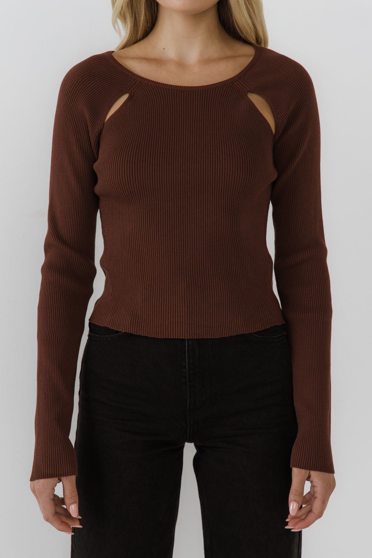 Sale of Double Cut Out Knit Top sold by Endless Rose product image thumbnail 2