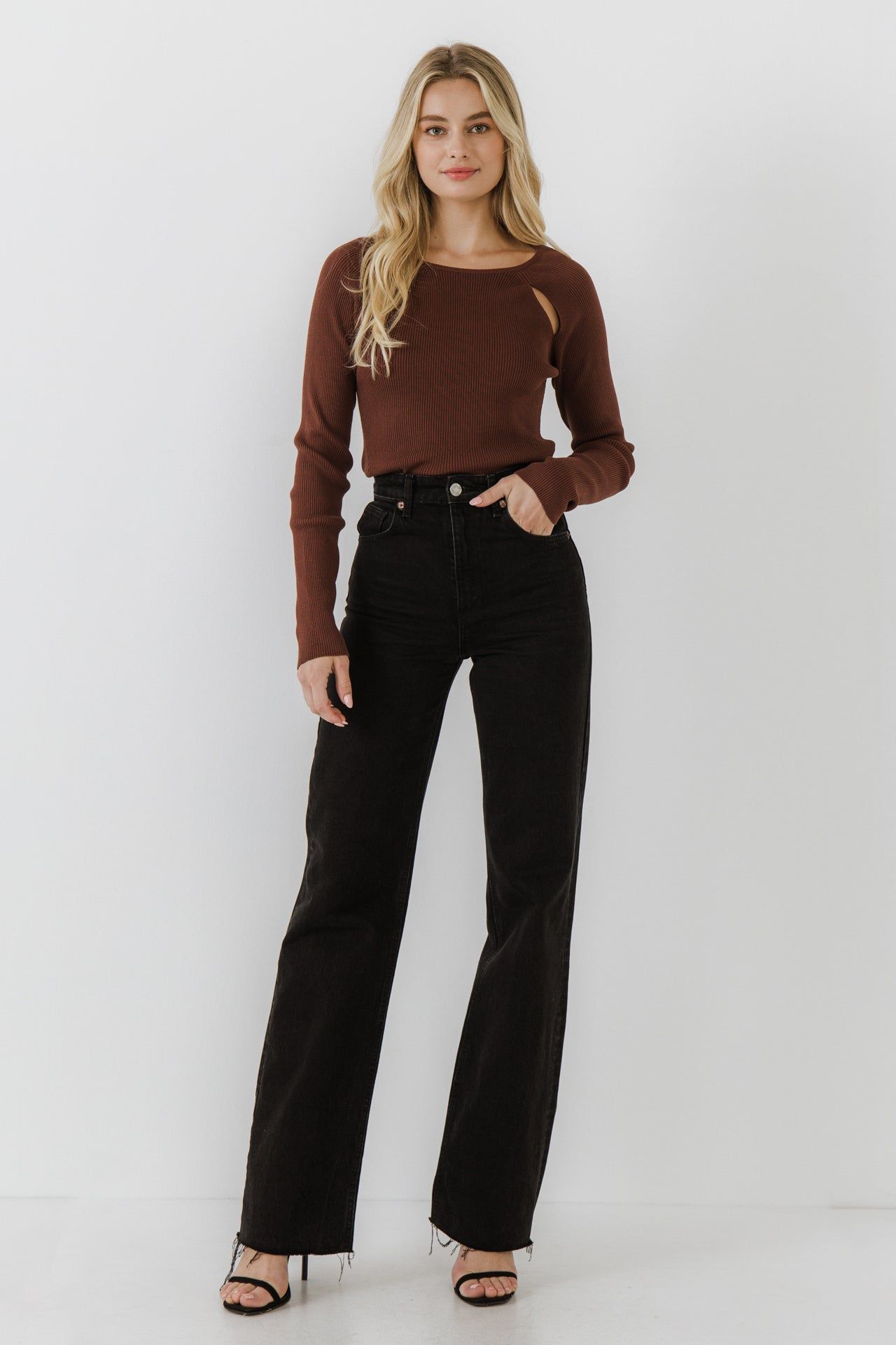 Sale of Double Cut Out Knit Top sold by Endless Rose