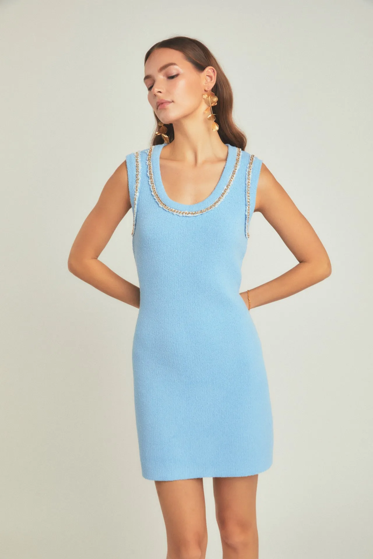 Chain Detail Knit Mini Dress sold by Endless Rose product image thumbnail 5