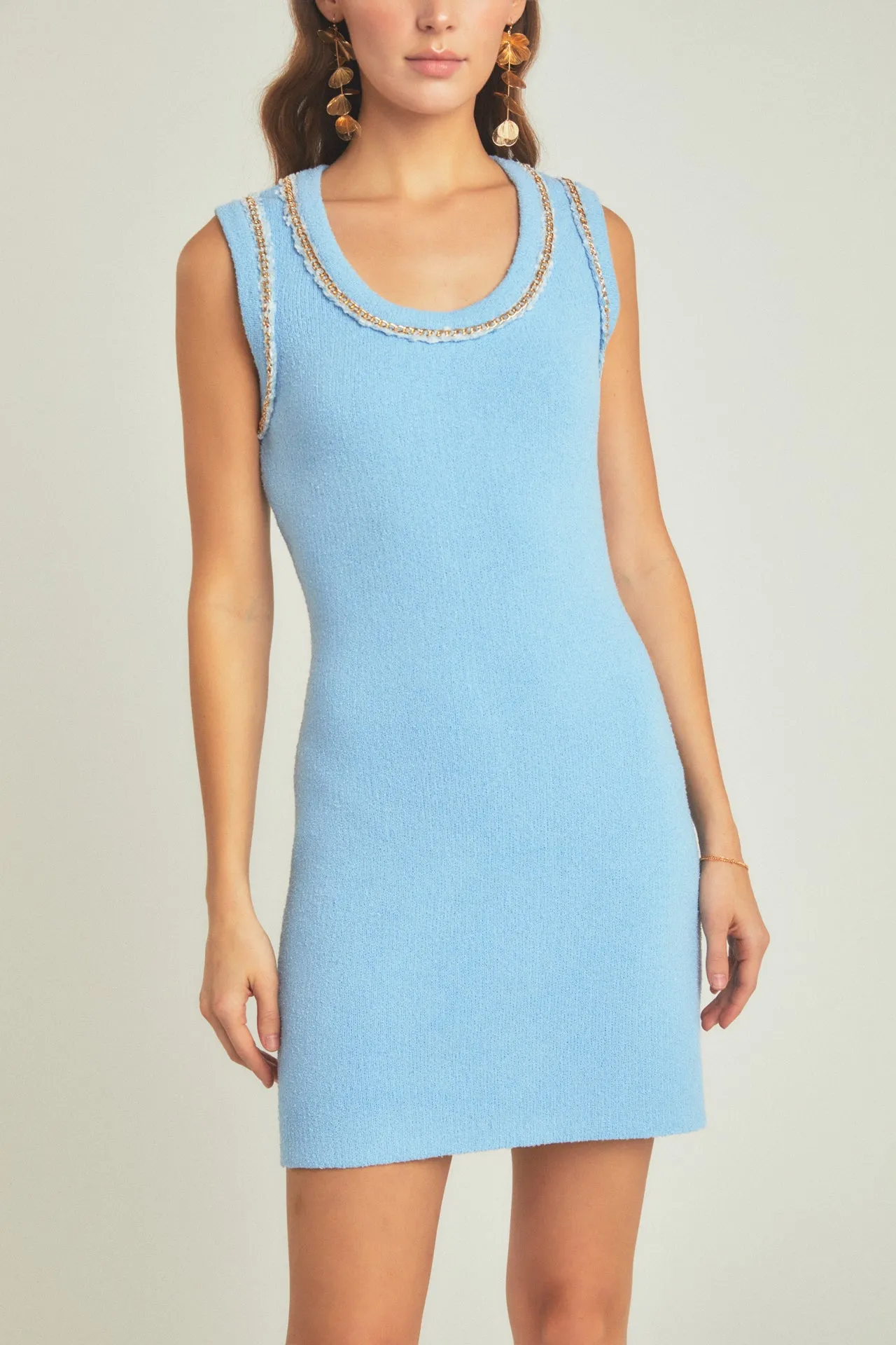Chain Detail Knit Mini Dress sold by Endless Rose product image thumbnail 2