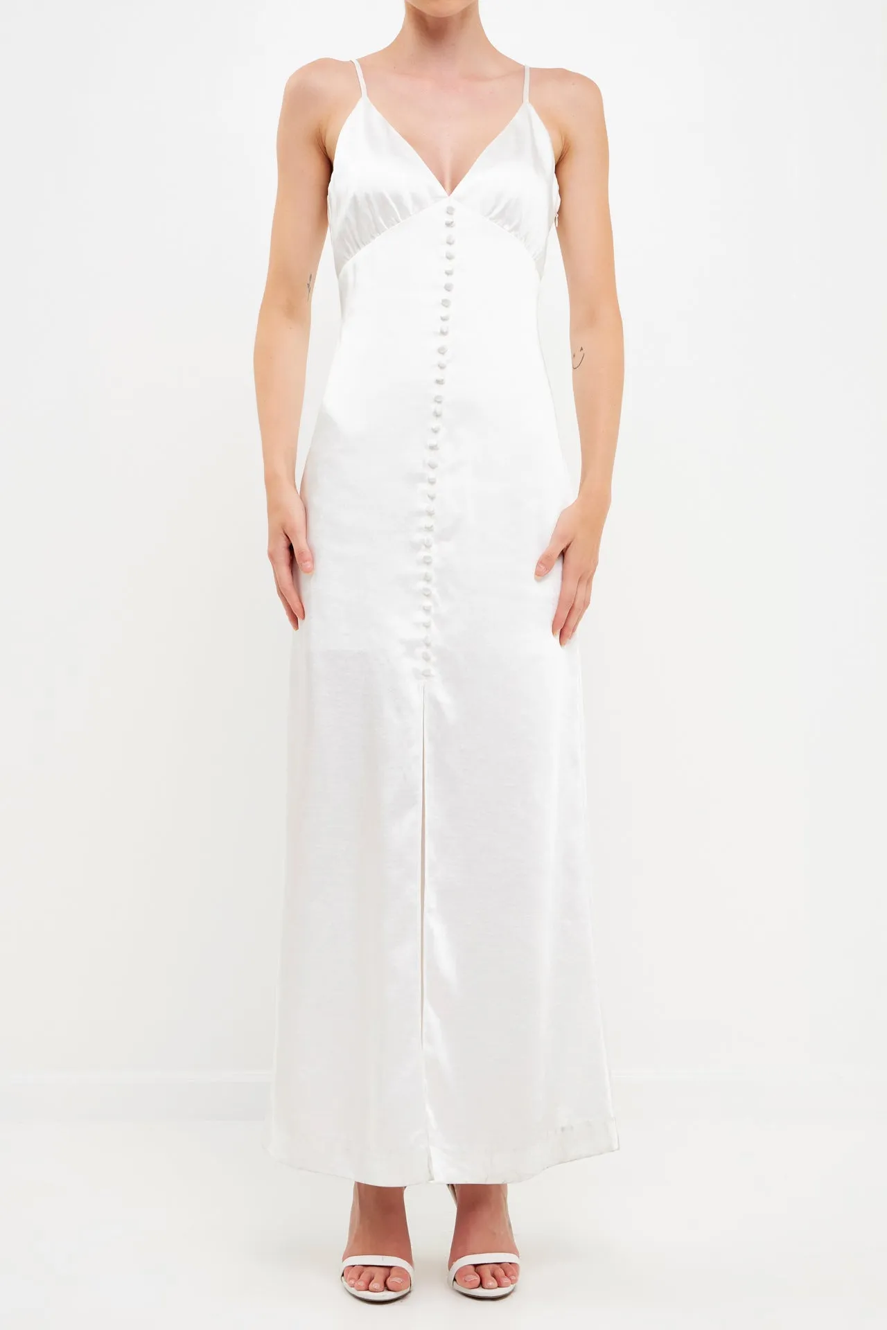 Satin Button Down Maxi sold by Endless Rose product image thumbnail 5