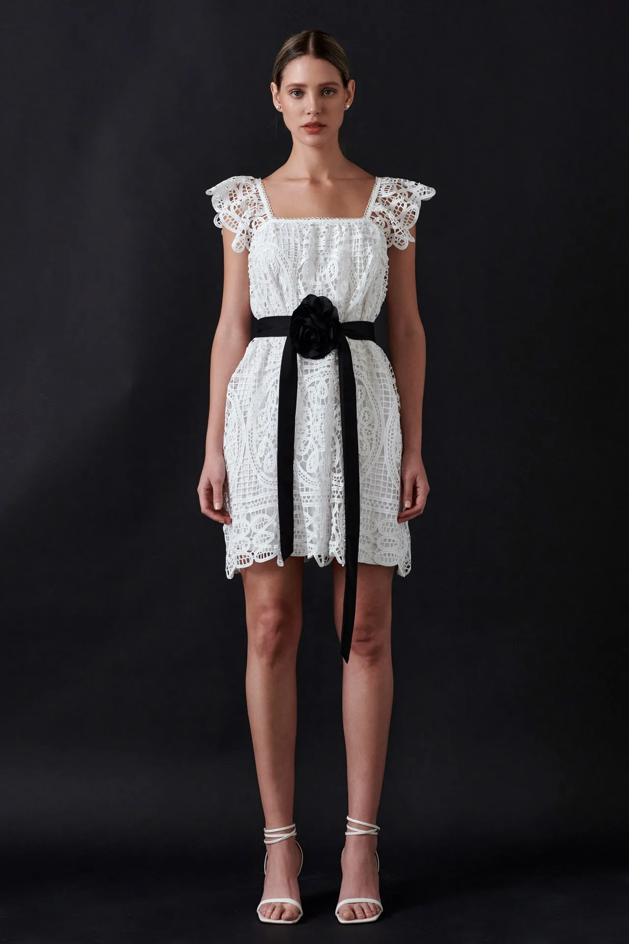 Flounce Laced Mini Dress sold by Endless Rose