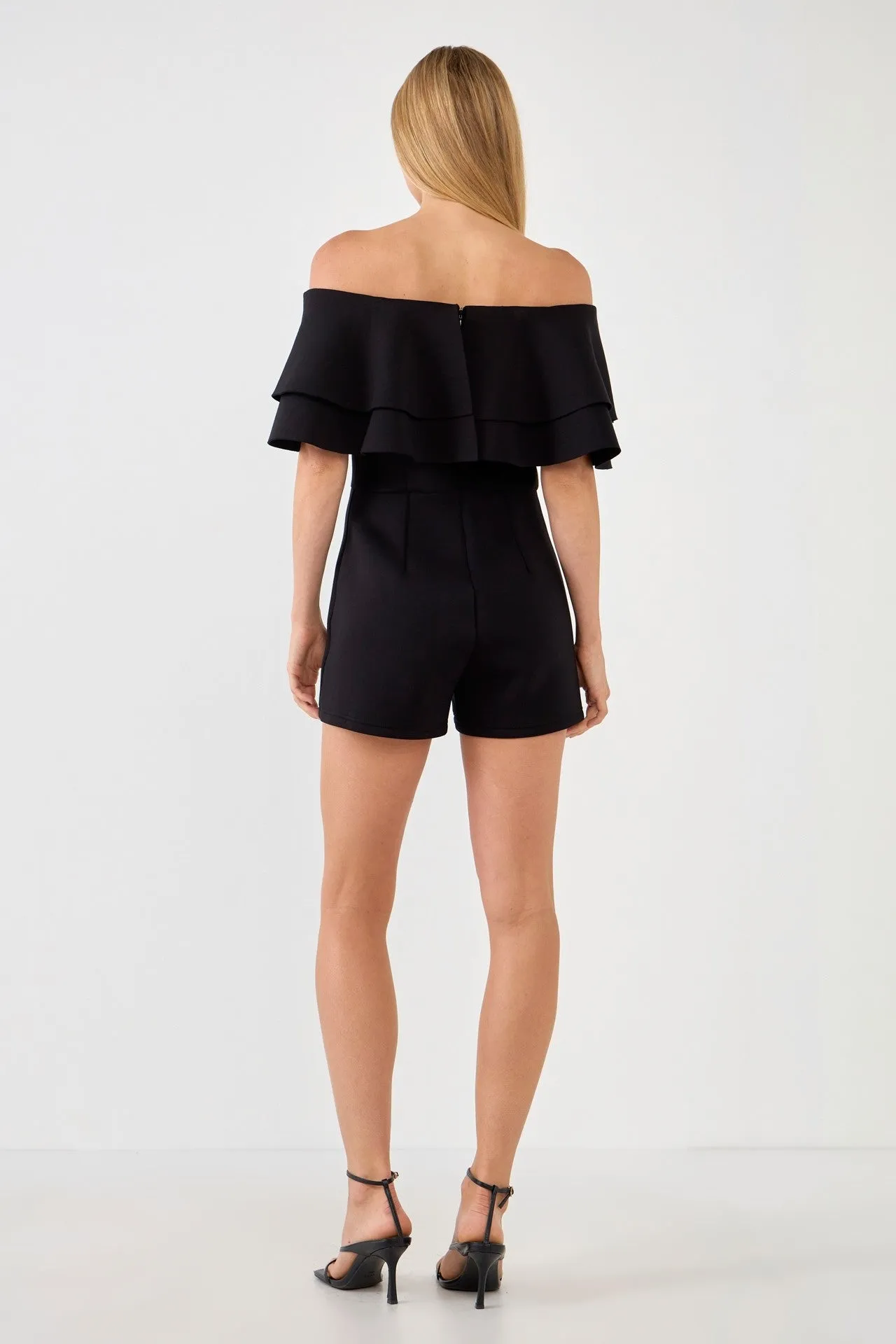 Off the Shoulder Ruffled Romper sold by Endless Rose product image thumbnail 4