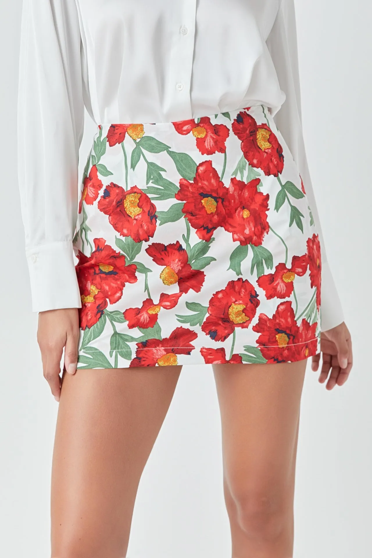 Cotton Floral Print Mini Skort sold by Endless Rose product image thumbnail 2