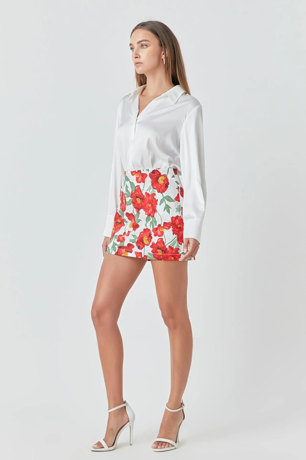 Cotton Floral Print Mini Skort sold by Endless Rose product image thumbnail 3
