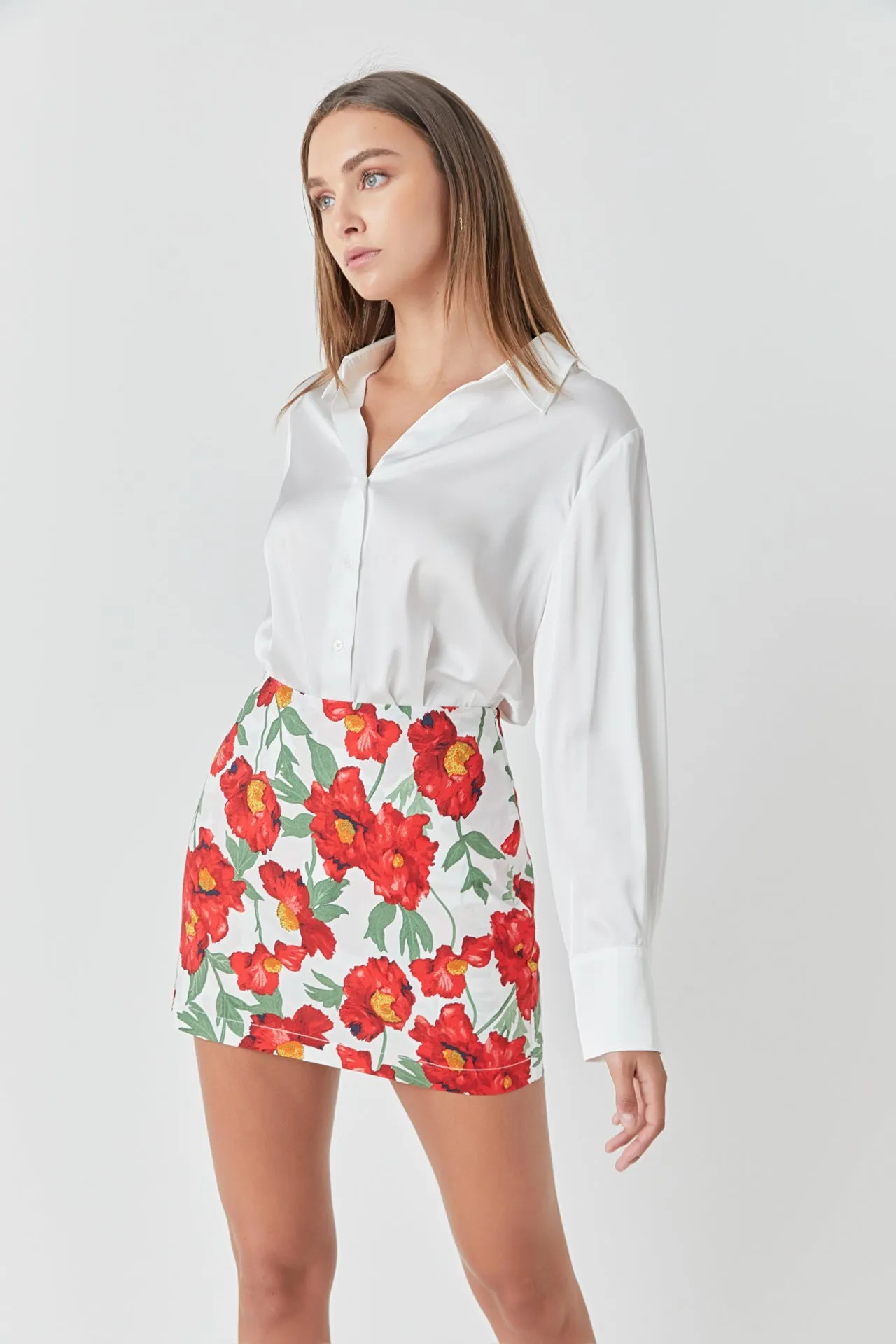 Cotton Floral Print Mini Skort sold by Endless Rose product image thumbnail 5