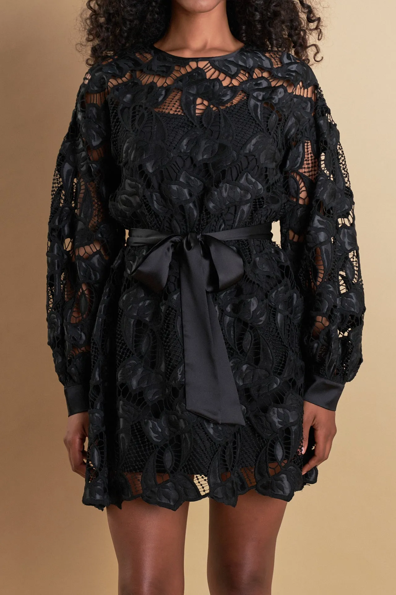 Lace Long Sleeve Mini Dress sold by Endless Rose product image thumbnail 2