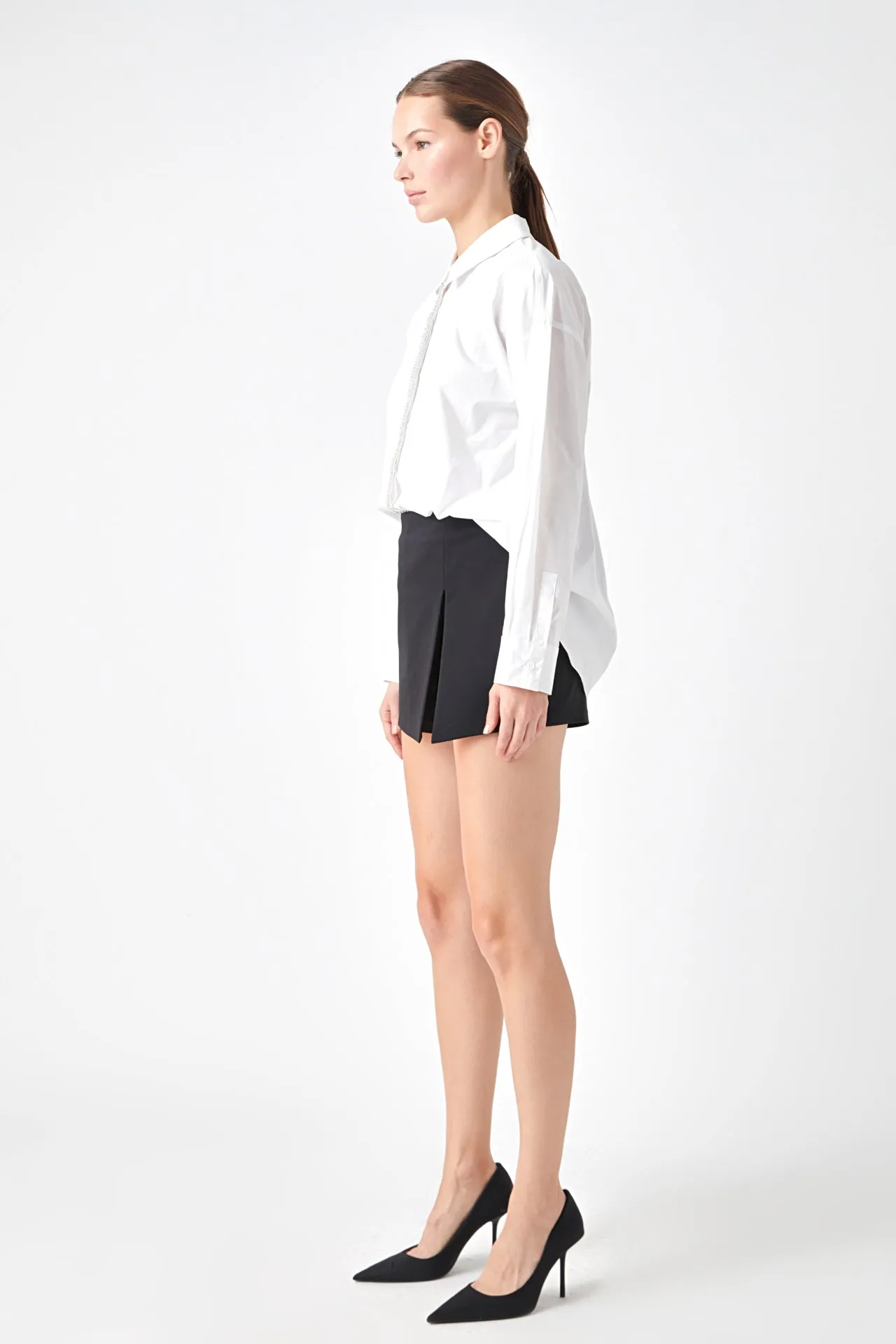 Sequined Placket Button-Up Shirt sold by Endless Rose product image thumbnail 3