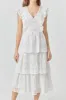 Lace Tiered Midi Dress sold by Endless Rose