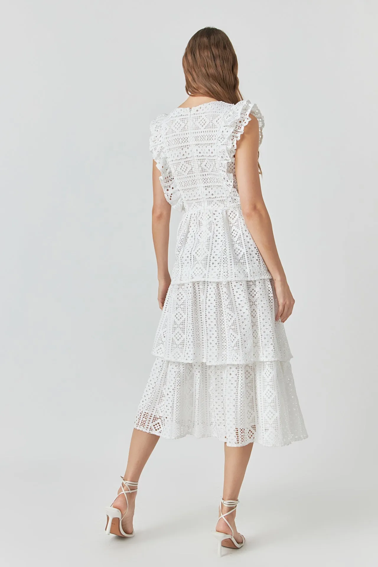 Lace Tiered Midi Dress sold by Endless Rose product image thumbnail 4